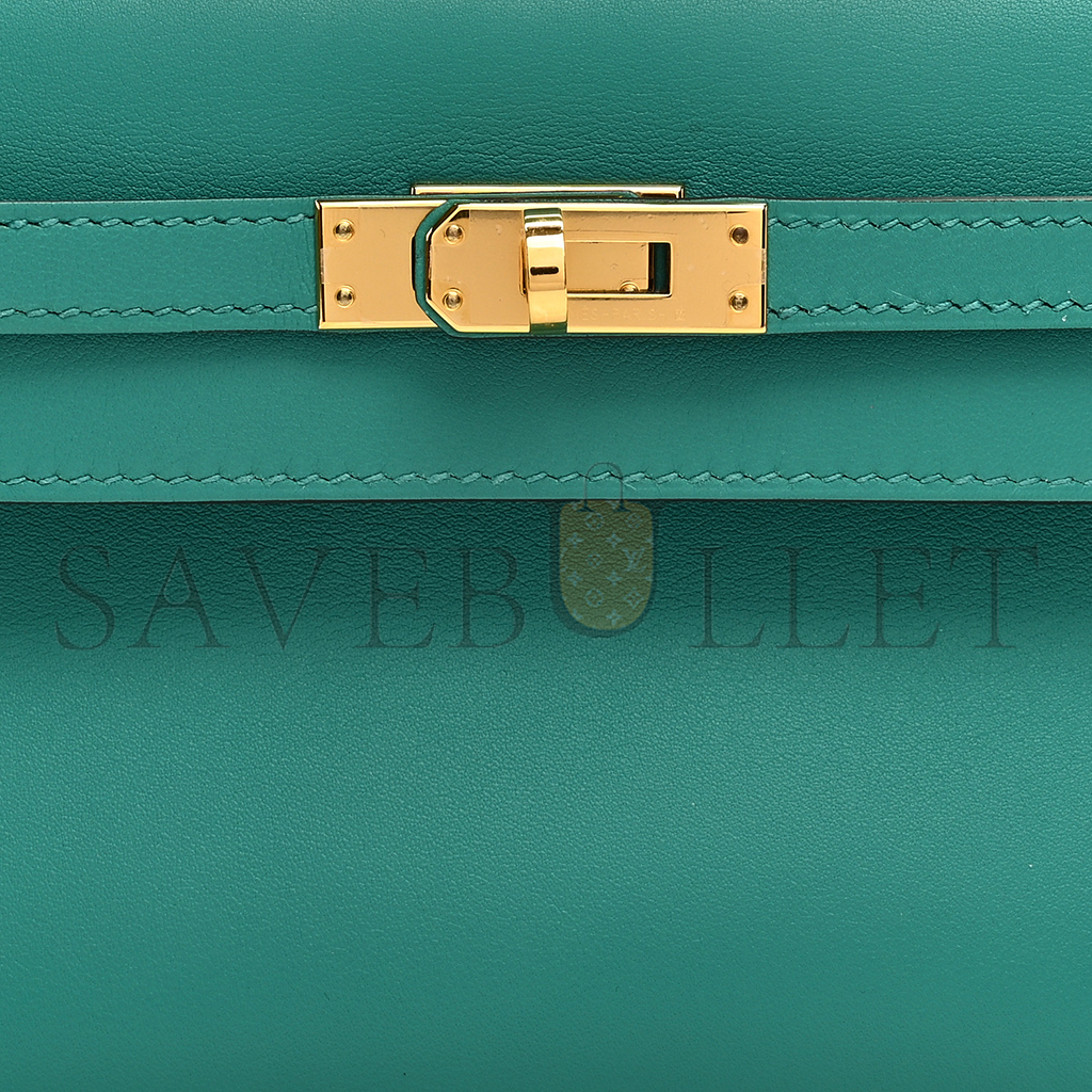 H**mes swift kelly pochette clutch vert verone (22*14*7cm)